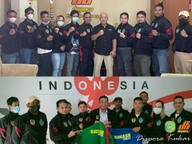  Kunjungan pengurus pelatih dan atlet Kurash Kukar ke Plt Kadispora dan Pembina Cabor