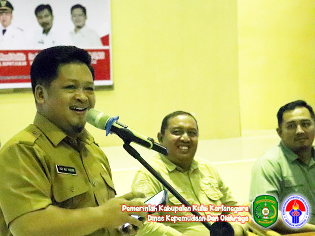 Aji Ali Husni, Kadispora Kukar membuka secara resmi Pelatihan Kewirausahaan Pemuda 2023, Di Aula Dispora Kukar, Gedung Bela Diri Kompleks Stadion Aji Imbut Tenggarong Seberang