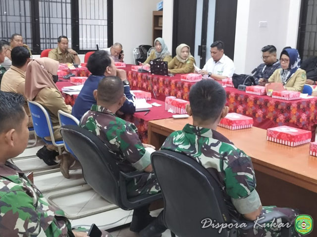 Rapat Seleksi Calon Paskibraka 2023 Dengan Kodim 0906 Yang Dipimpin Oleh Sekretaris Dispora Kukar